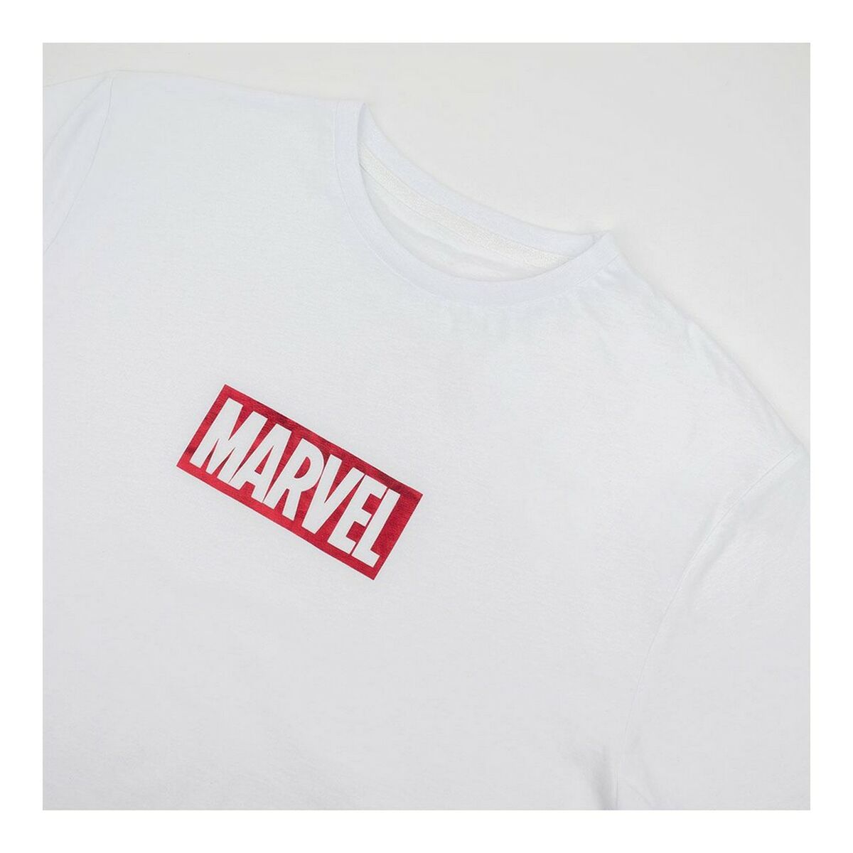 Camiseta de Manga Corta Hombre Marvel Blanco Adultos