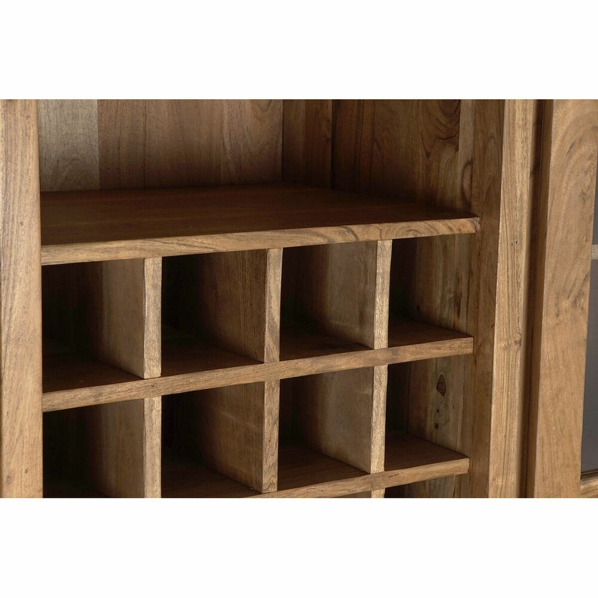 Vitrina DKD Home Decor Cristal Marrón Ratán Acacia (160 x 41 x 153 cm)