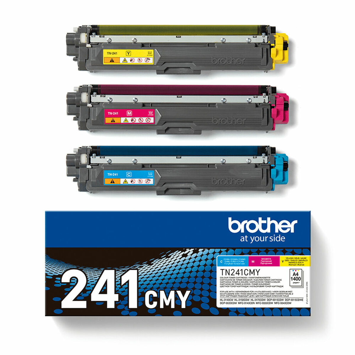 Cartucho de Tinta Original Brother TN241CMY Amarillo Cian Magenta