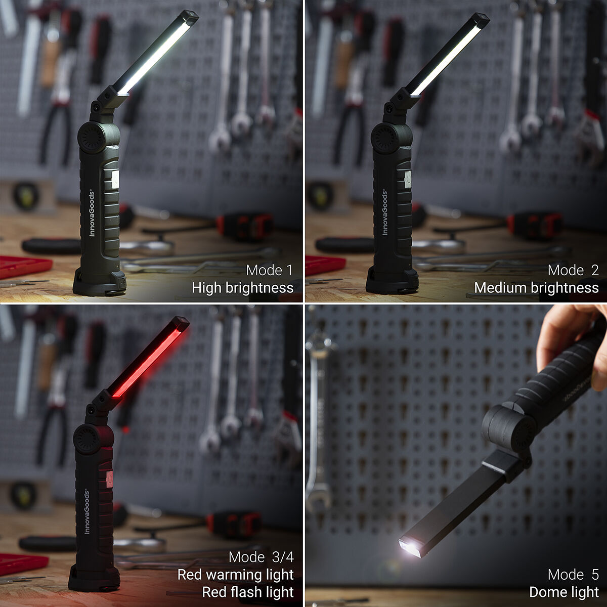 Linterna LED Recargable Magnética 5 en 1 Litooler InnovaGoods