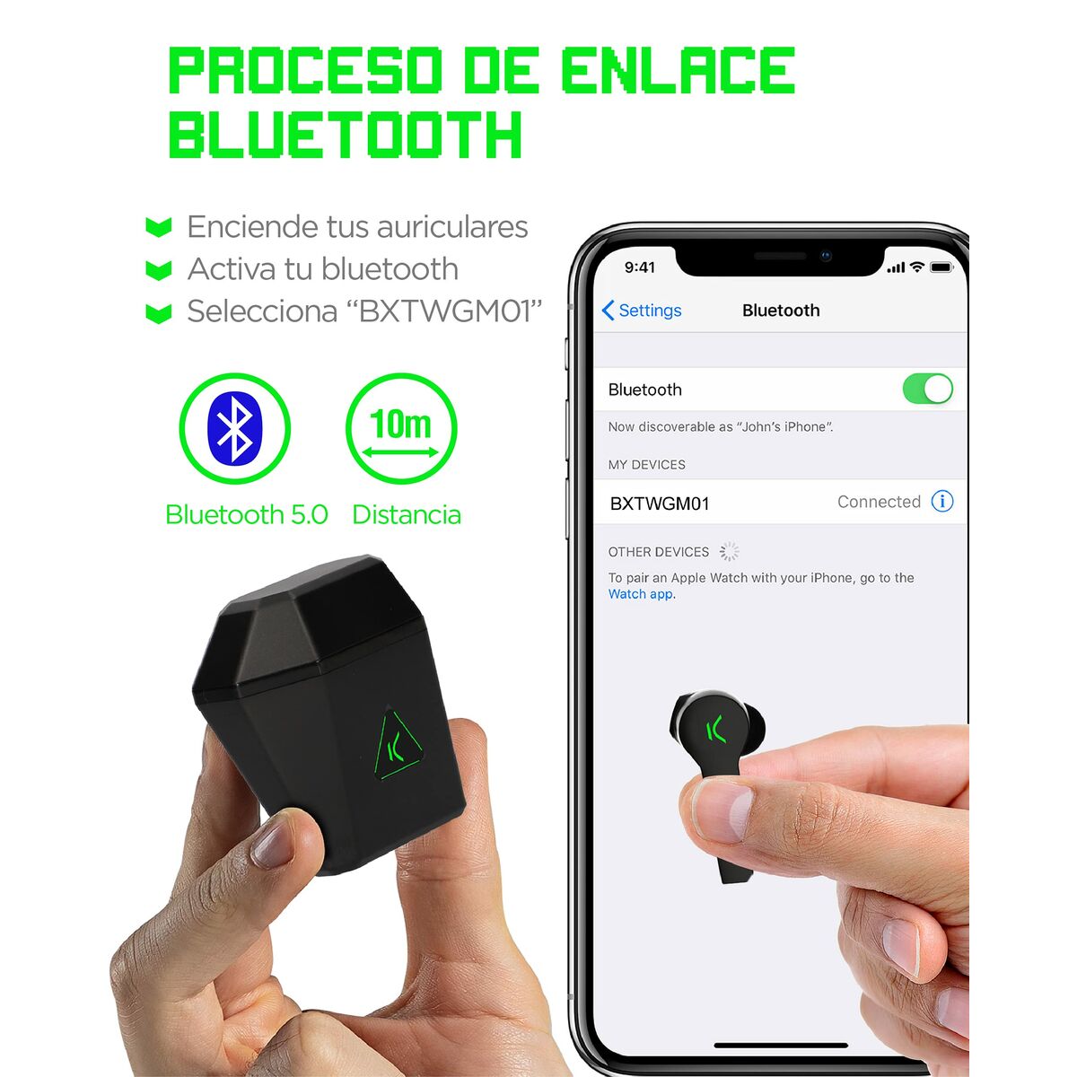 Auriculares KSIX TP-8427542116471_BXTWGM01_Vendor Negro