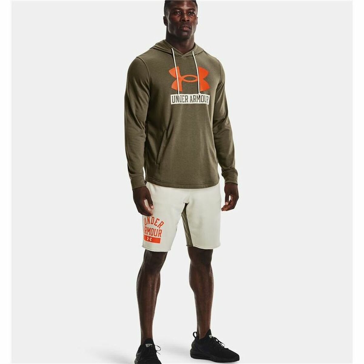 Sudadera con Capucha Hombre Under Armour  Hoodie  Caqui