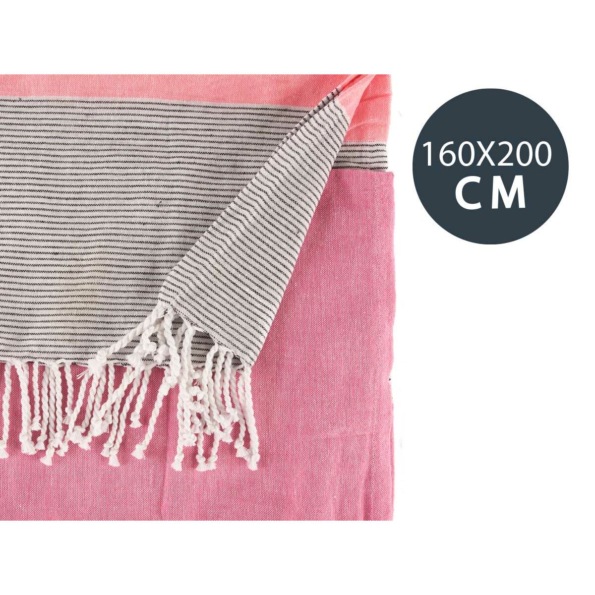 Foulard Multiusos Gift Decor Rosa 160 x 200 cm 40 x 9 x 8 cm Rayas