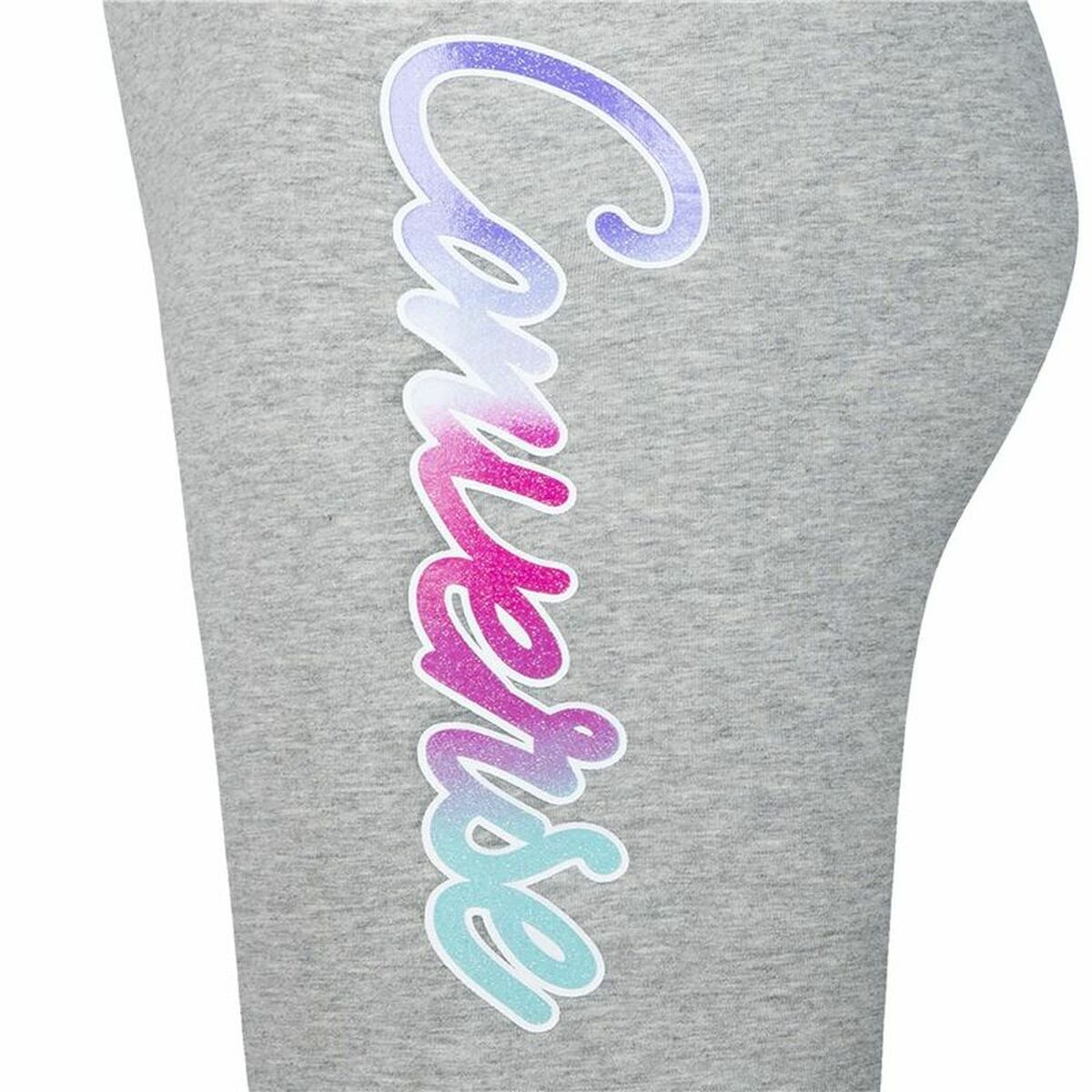 Mallas Deportivas para Niños Script Glitter High Converse Rise Biker Gris claro