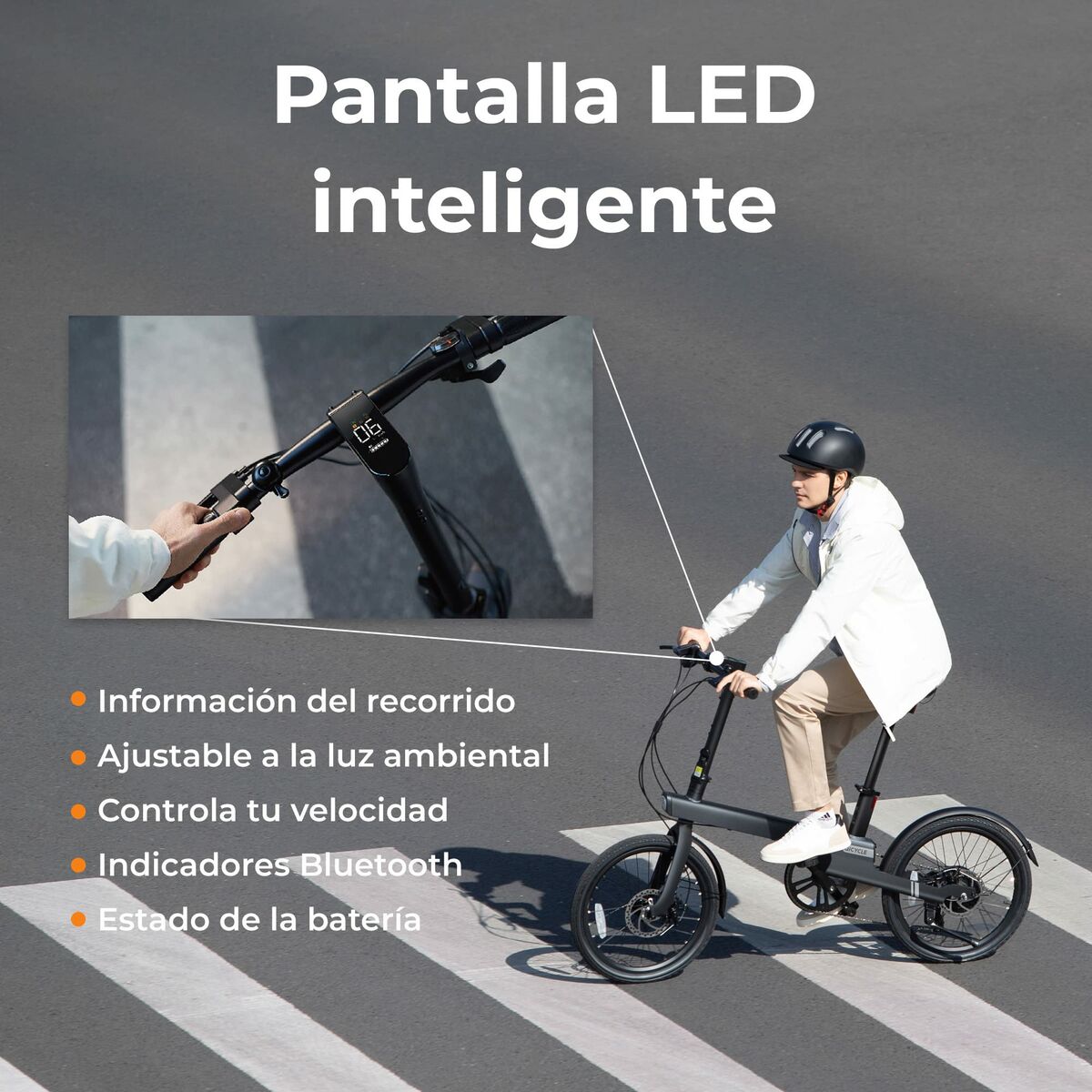 Bicicleta Eléctrica Xiaomi QiCycle C2 Negro 20"