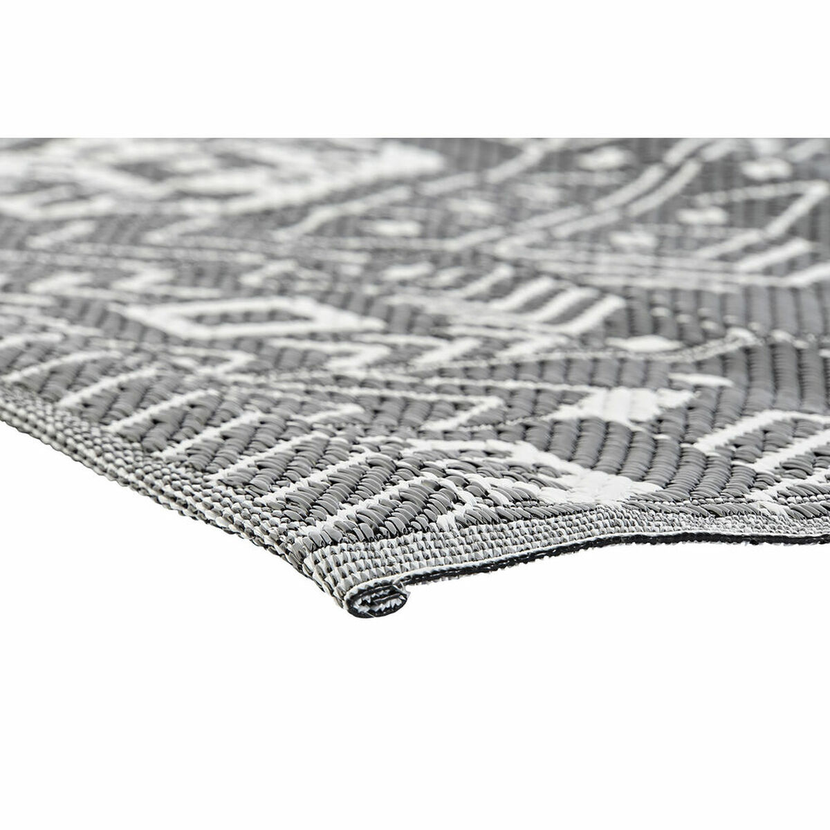 Alfombra DKD Home Decor Blanco Negro Étnico (2 Unidades) (120 x 180 cm)