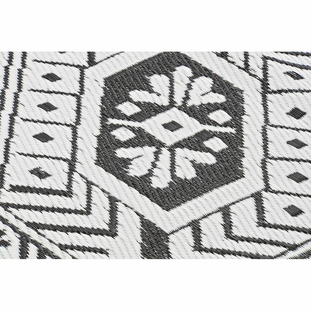 Alfombra DKD Home Decor Blanco Negro Étnico (2 Unidades) (150 x 210 cm)