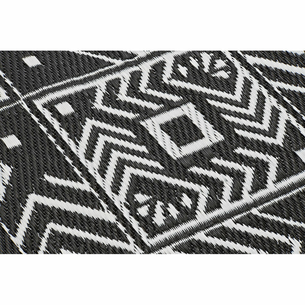 Alfombra DKD Home Decor Blanco Negro Étnico (2 Unidades) (150 x 210 cm)