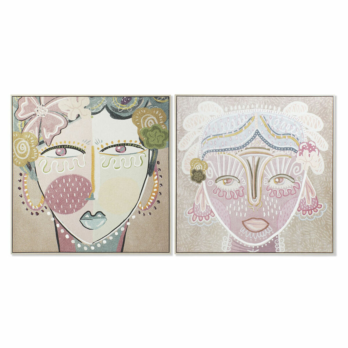 Lienzo DKD Home Decor Poliestireno Lienzo 103 x 4,5 x 103 cm