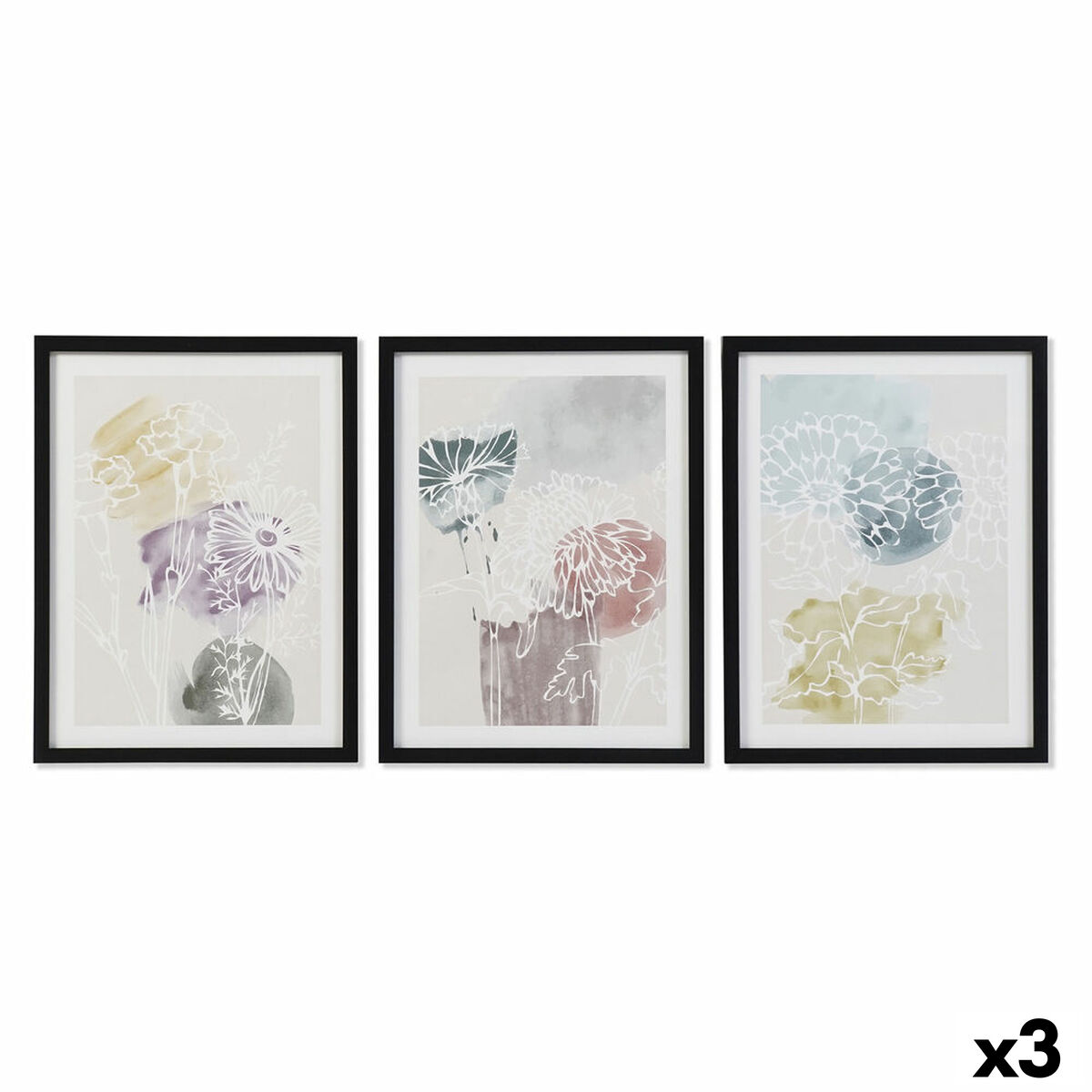 Cuadro DKD Home Decor Poliestireno Madera MDF 30 x 3 x 40 cm