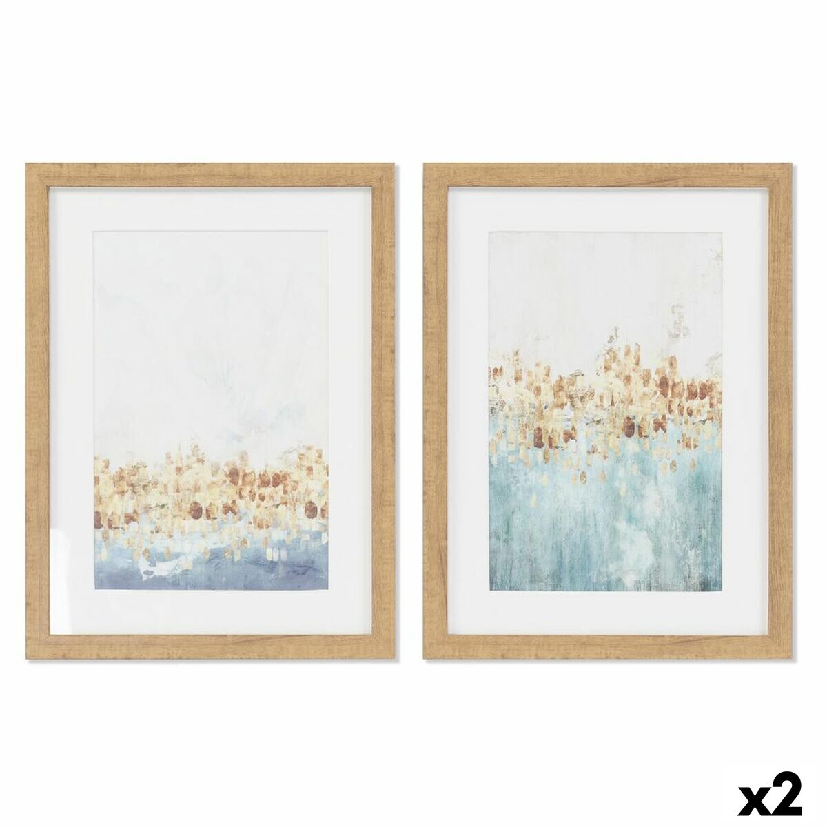 Cuadro DKD Home Decor Abstracto (30 x 2,5 x 40 cm) (2 Unidades)