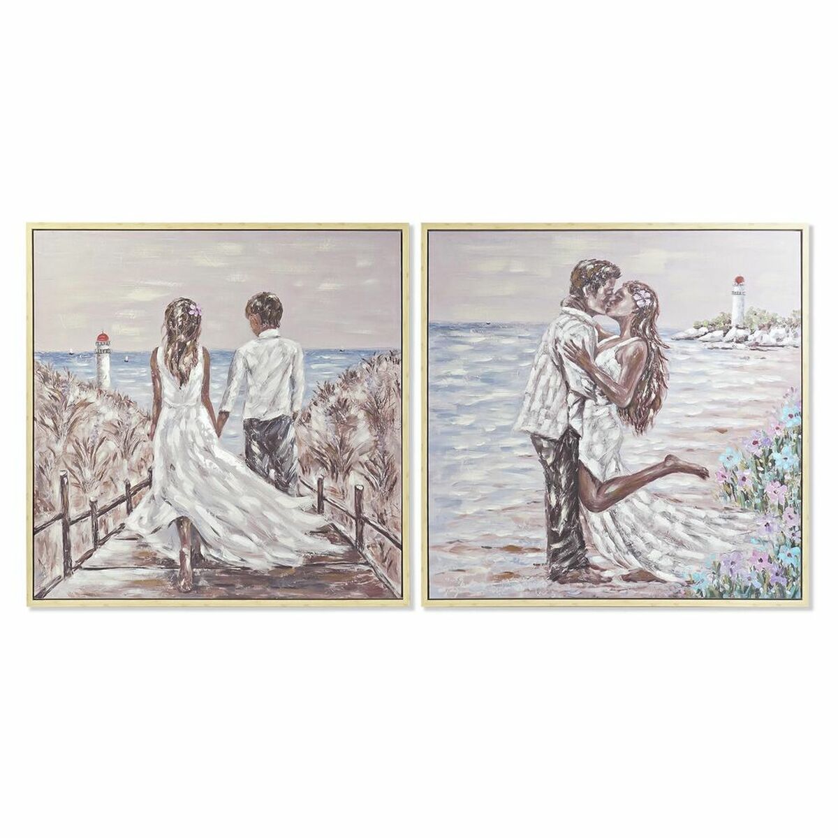 Lienzo DKD Home Decor Poliestireno Lienzo 100 x 4 x 100 cm