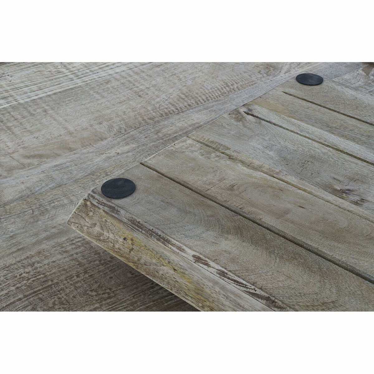 Mesa de Centro DKD Home Decor Negro Natural Madera Metal 120 x 120 x 55 cm