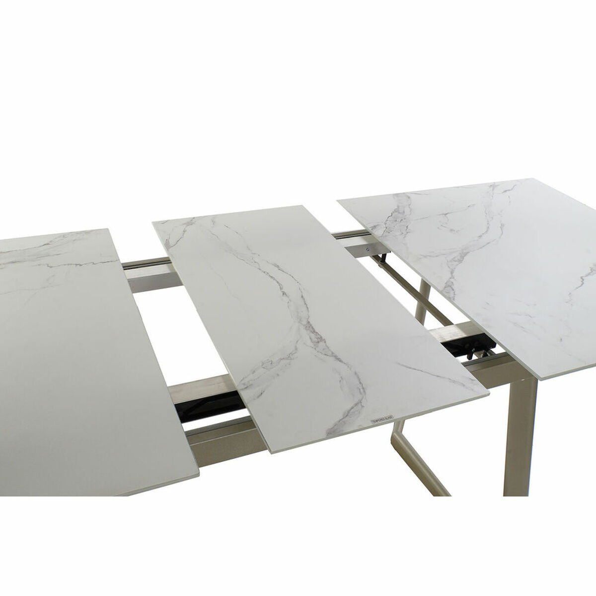 Mesa de Comedor DKD Home Decor Cristal Dorado Metal Blanco (140 x 80 x 76 cm)