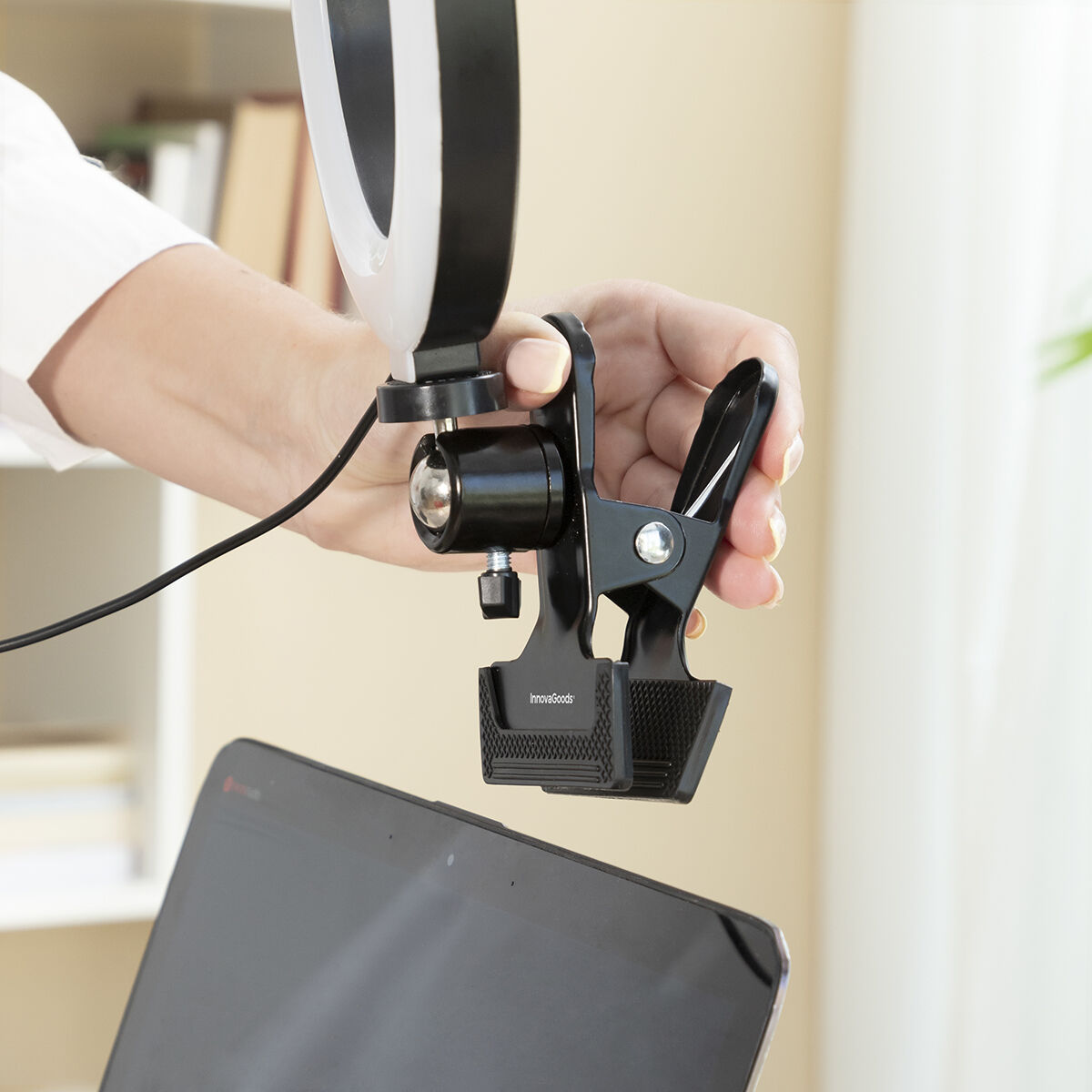 Aro de Luz Selfie con Pinza de Soporte Lumahoop InnovaGoods