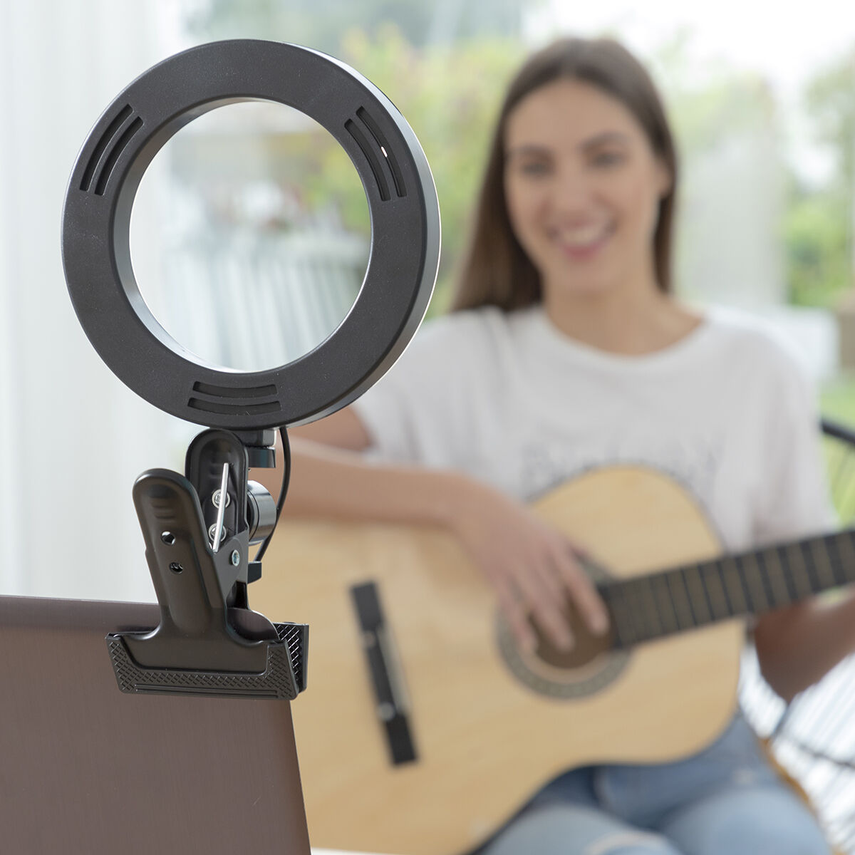 Aro de Luz Selfie con Pinza de Soporte Lumahoop InnovaGoods