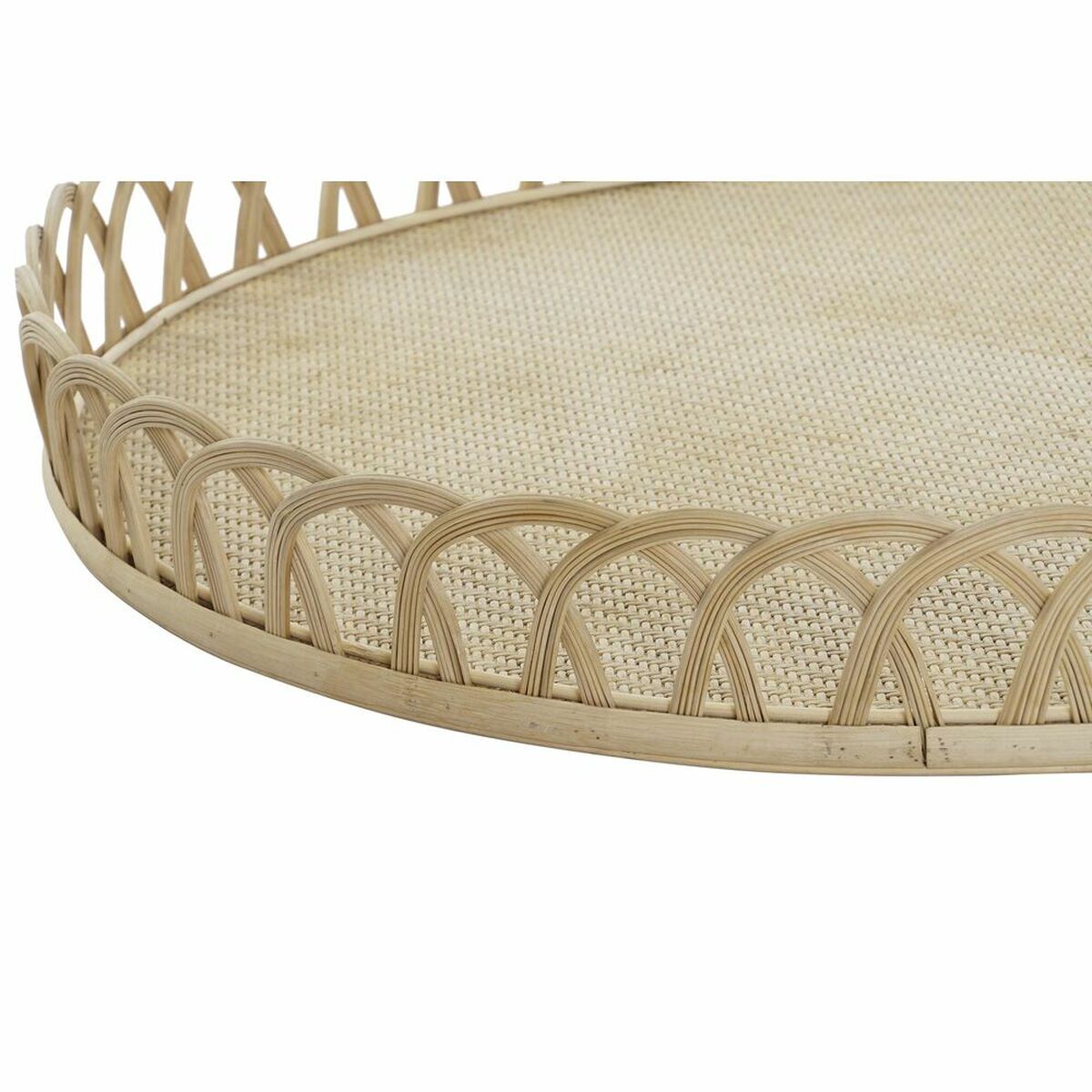 Centro de Mesa DKD Home Decor Marrón Bambú 8 cm 58 x 58 x 9 cm (3 Piezas)