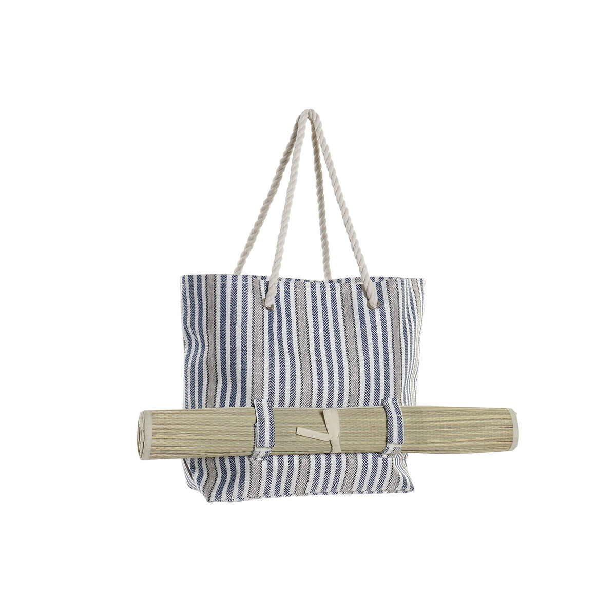 Bolsa de Playa DKD Home Decor Rojo Azul Poliéster (50 x 16 x 36 cm) (2 Unidades)