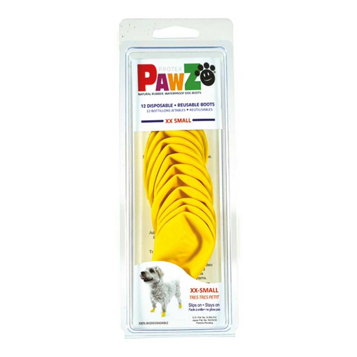 Botas Pawz Perro 12 Unidades Amarillo Talla XXS