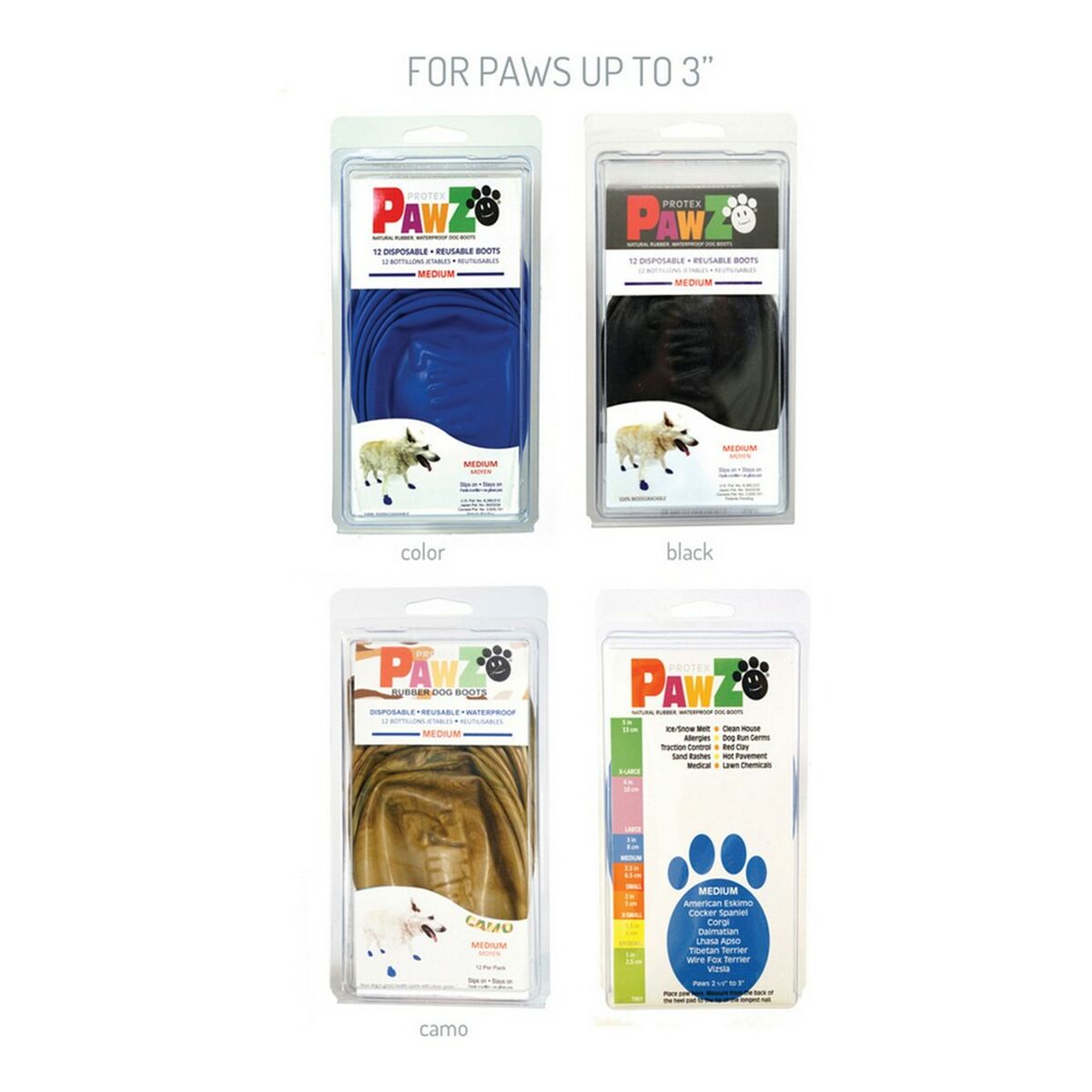 Botas Pawz Perro 12 Unidades Talla XL Verde