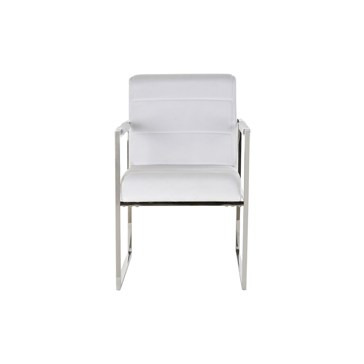 Silla DKD Home Decor Poliéster Acero Blanco (56 x 68 x 92 cm)