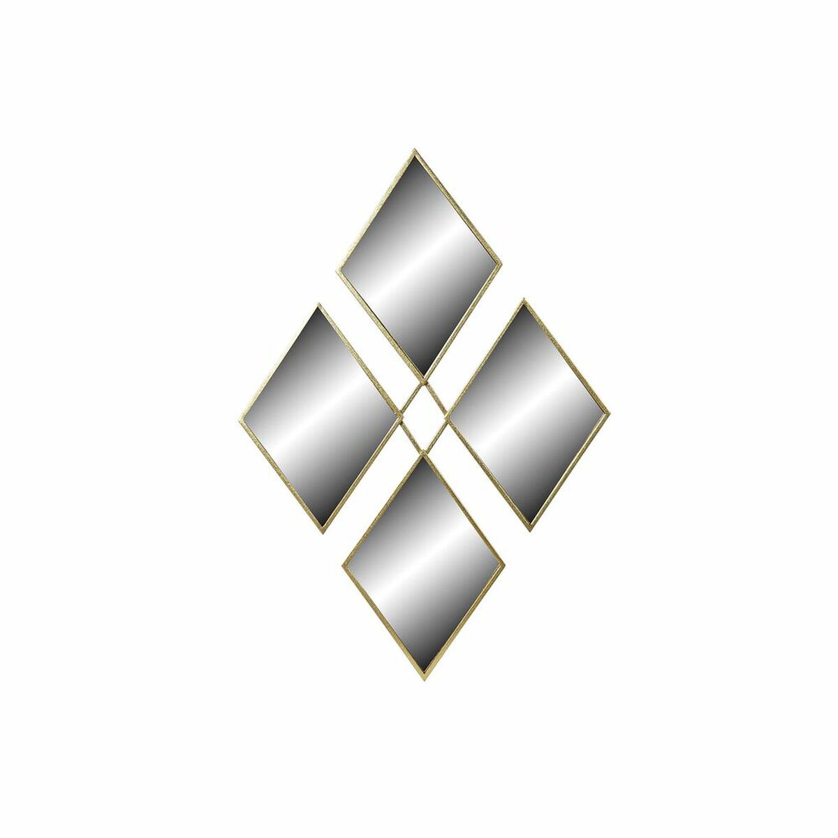 Espejo de pared DKD Home Decor Dorado Rombos 63 x 2 x 90 cm