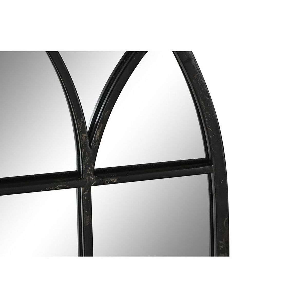 Espejo de pared DKD Home Decor Negro Ventana 36 x 2 x 65 cm (65 Piezas)