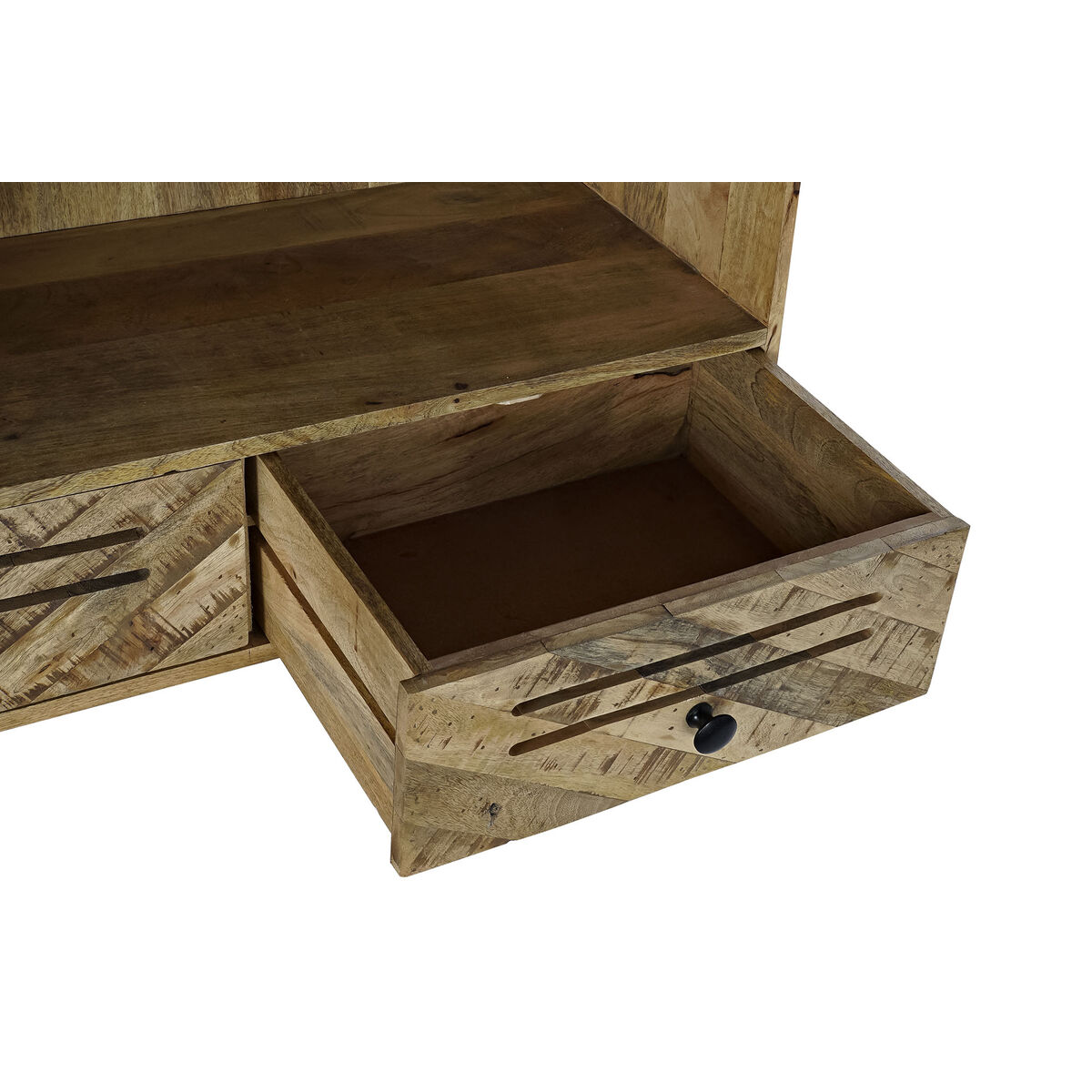 Estantería DKD Home Decor Negro Metal Marrón oscuro Madera de mango 100 x 40 x 180 cm