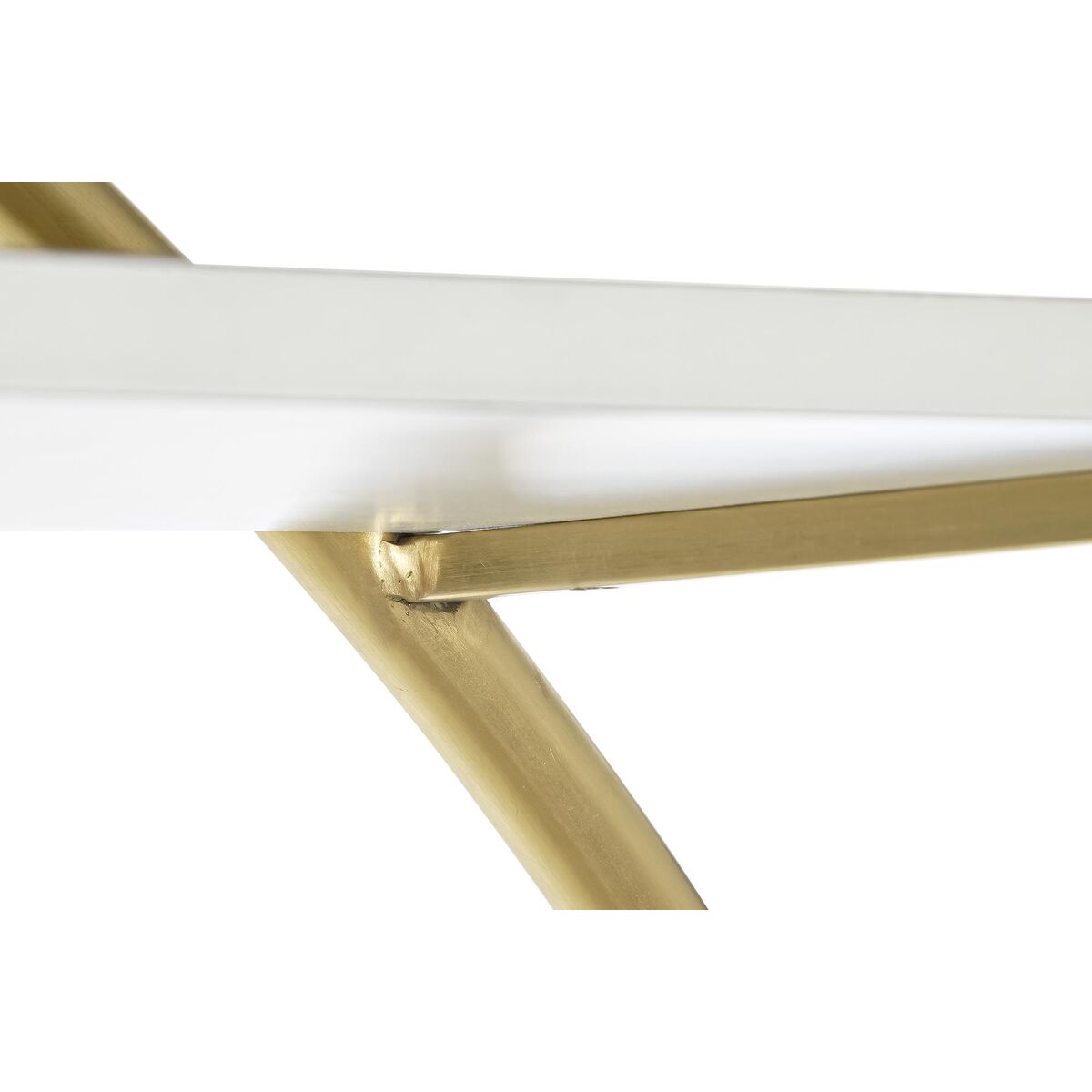 Estantería DKD Home Decor 160 x 35 x 180 cm Dorado Metal Blanco Álamo