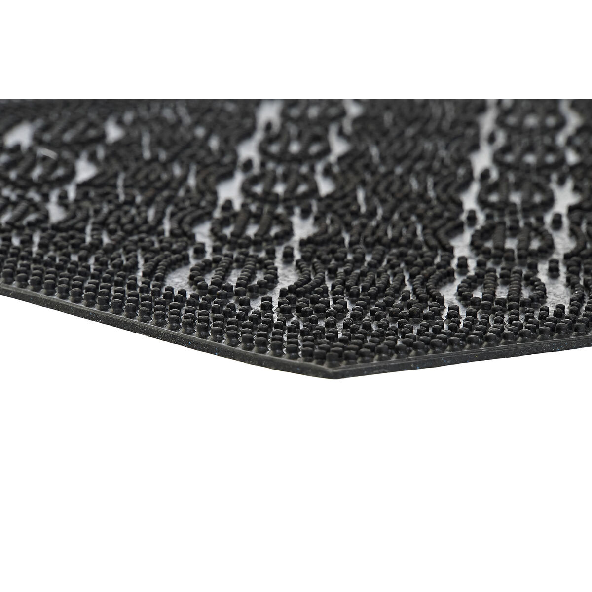 Felpudo DKD Home Decor Negro Goma 2 Unidades (60 x 40 x 0,3 cm)