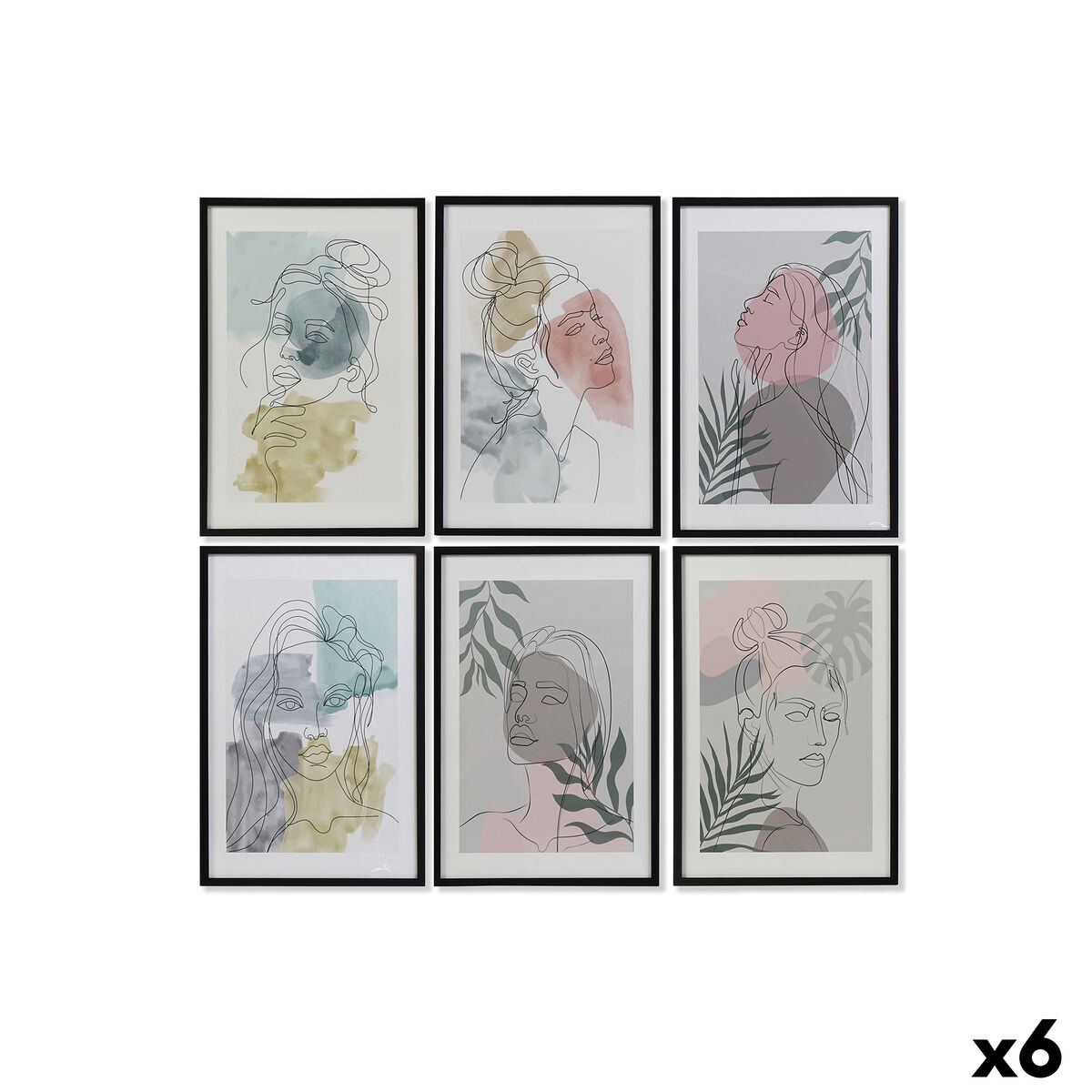 Cuadro DKD Home Decor Mujer (40 x 3 x 60 cm) (6 Unidades)