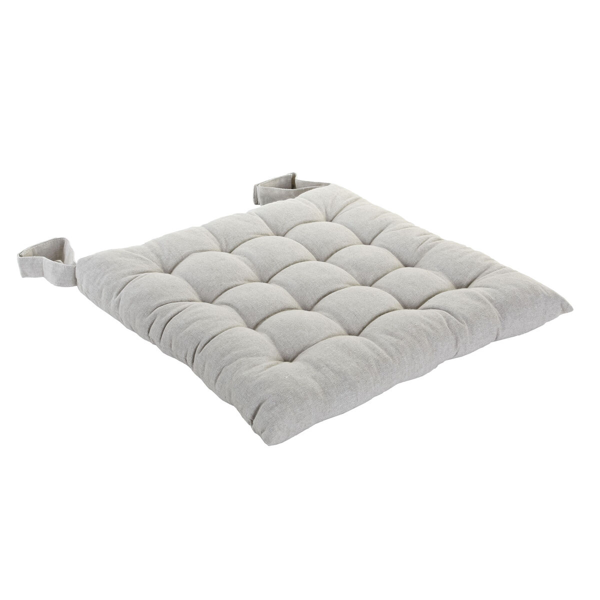 Cojín para sillas DKD Home Decor Beige Azul Poliéster Algodón Aluminio Azul marino Mediterráneo (3) (38 x 38 x 6 cm) (3 Unidades