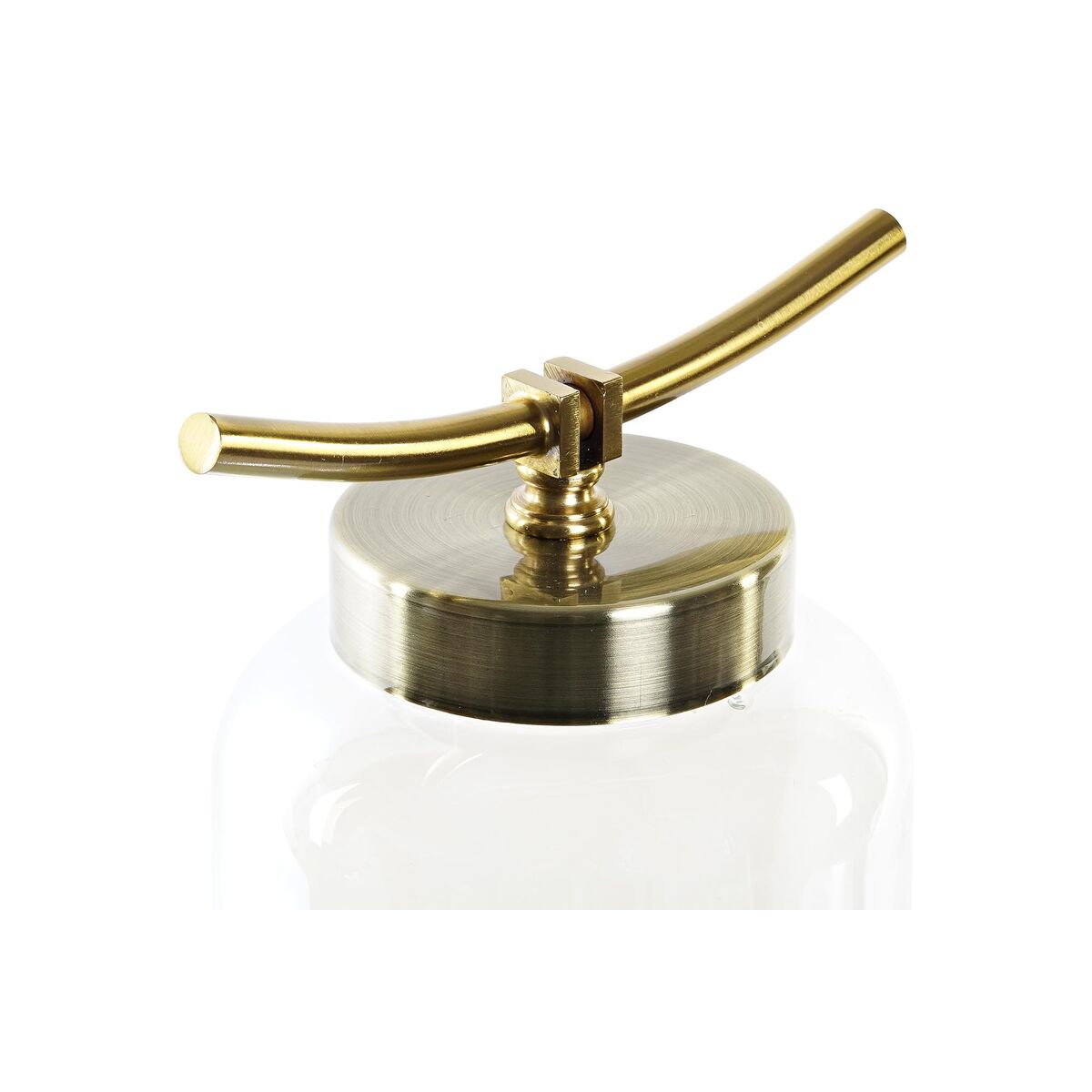 Jarrón DKD Home Decor Azul Dorado Metal Cristal Mediterráneo 19 x 15 x 41 cm