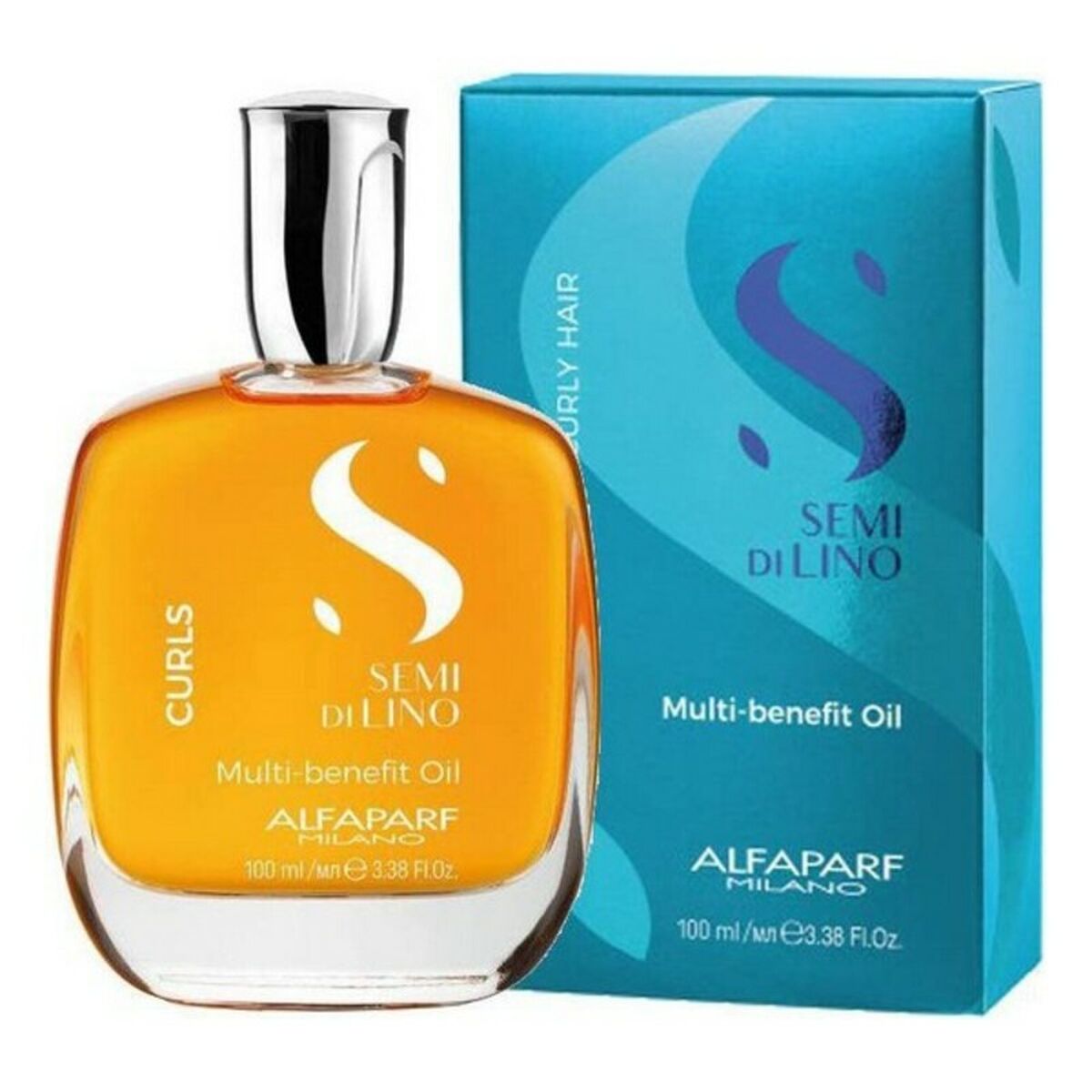 Aceite Capilar Alfaparf Milano Semi Di Lino Multifunción Cabellos Rizados (100 ml)