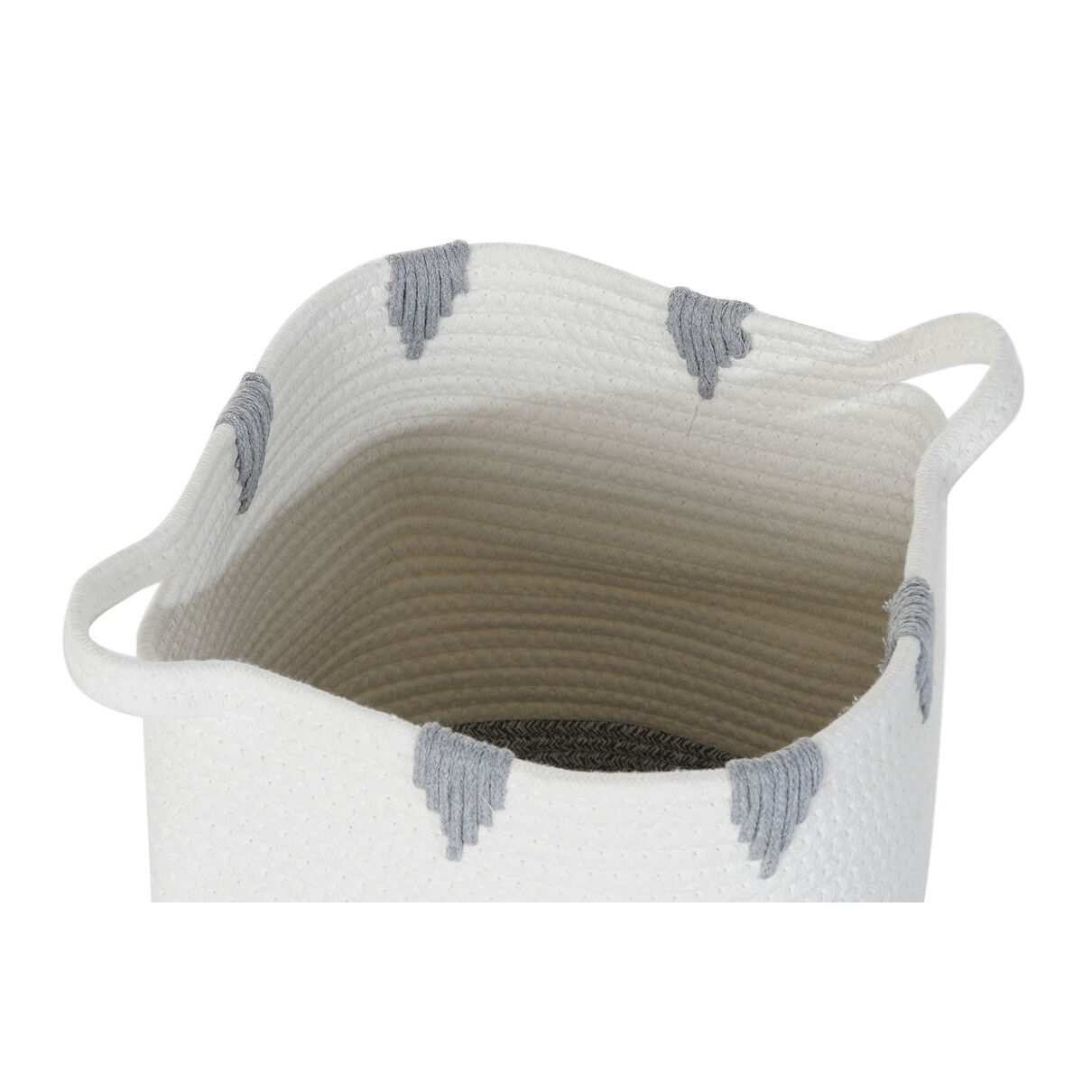 Juego de Cestos DKD Home Decor Blanco Negro Gris Mostaza (3 Unidades)