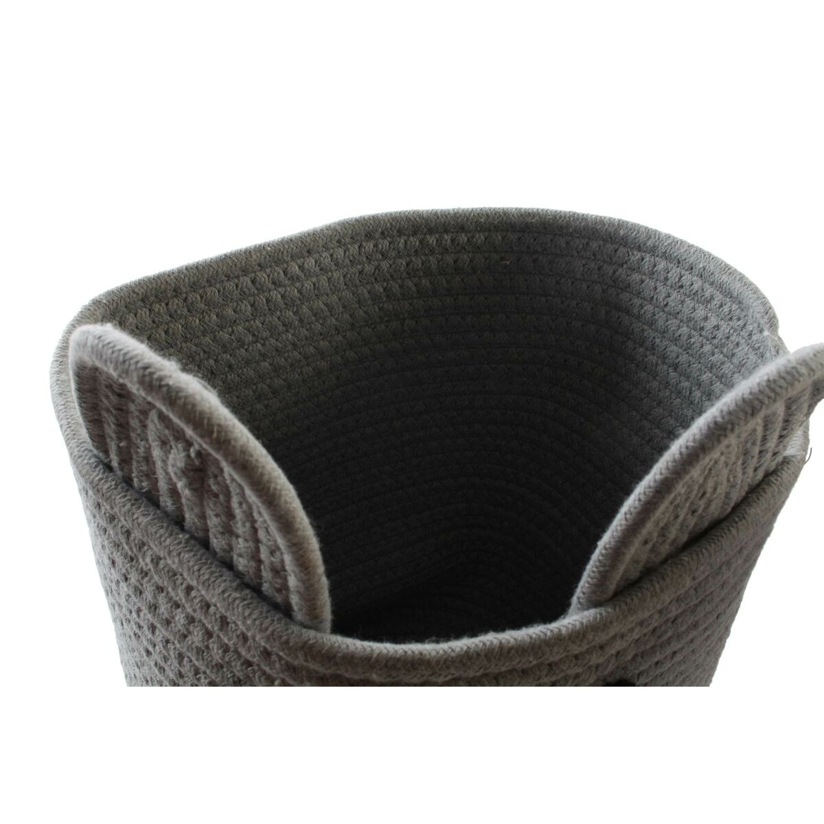 Cesta Decorativa DKD Home Decor Blanco Gris Infantil Oso 25 x 25 x 37 cm (2 Unidades)