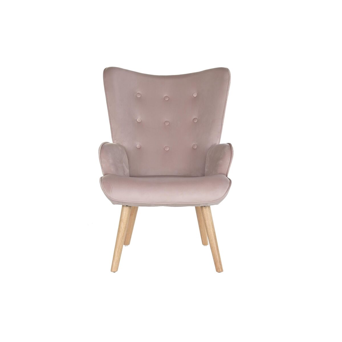 Butaca DKD Home Decor Rosa Poliéster Madera 67 x 69 x 96 cm 75 x 69 x 96 cm