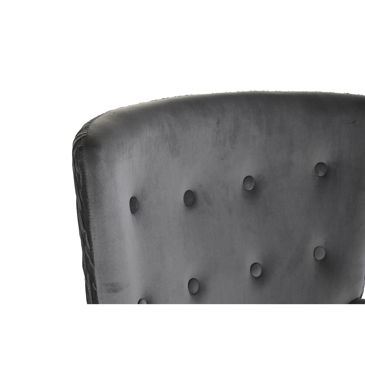 Butaca DKD Home Decor Natural Gris oscuro Poliéster Madera 66 x 67 x 92 cm