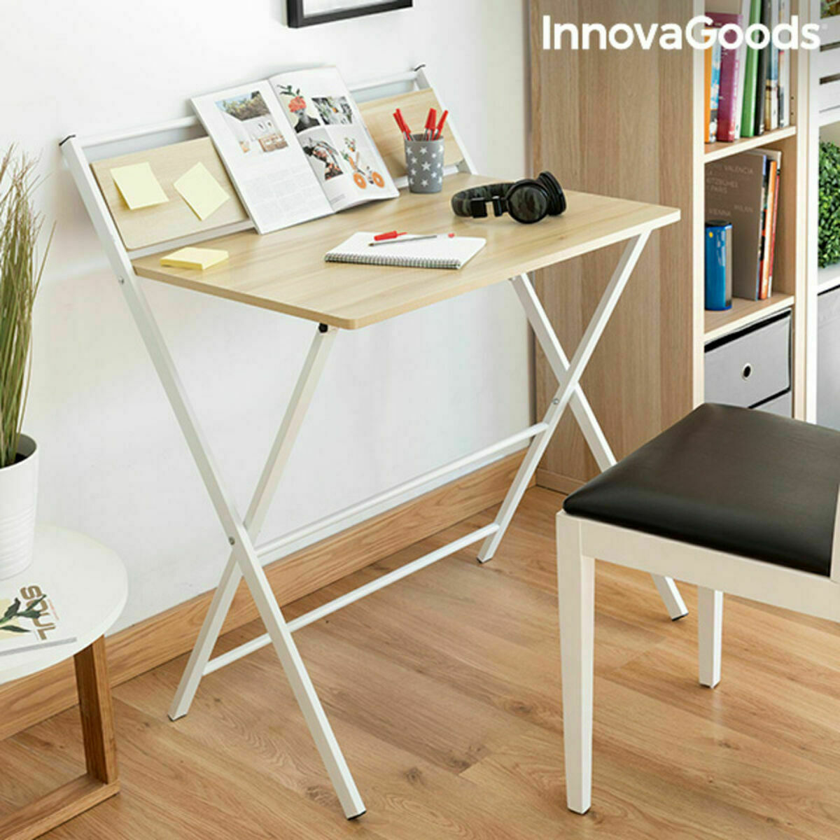 Escritorio Plegable con Estante InnovaGoods Tablezy Madera (Reacondicionado A)