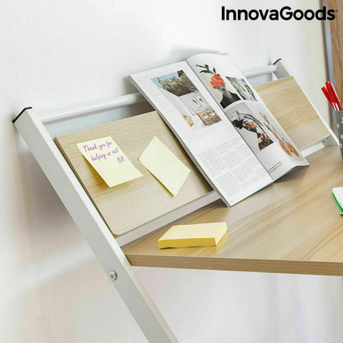 Escritorio Plegable con Estante InnovaGoods Tablezy Madera (Reacondicionado A)