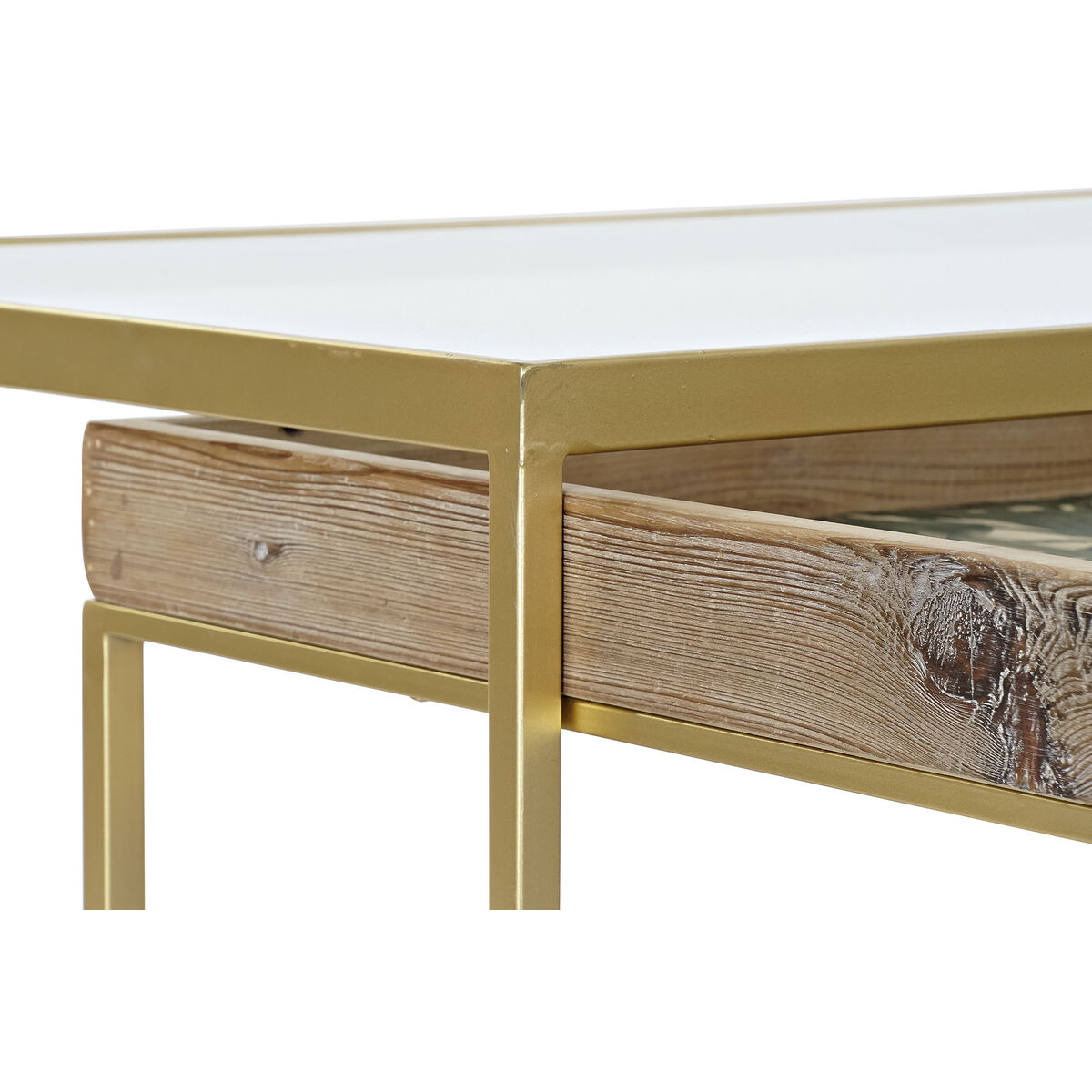 Mesa de Centro DKD Home Decor Dorado Natural 90 x 60 x 45 cm