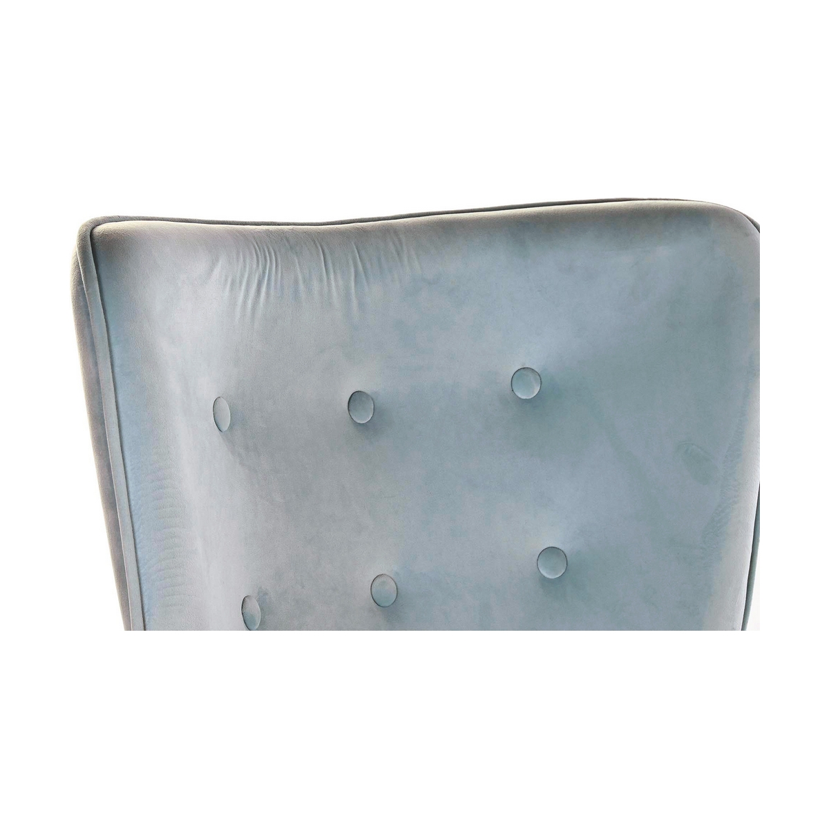 Butaca DKD Home Decor Azul cielo Natural Poliéster Madera 67 x 75 x 96 cm