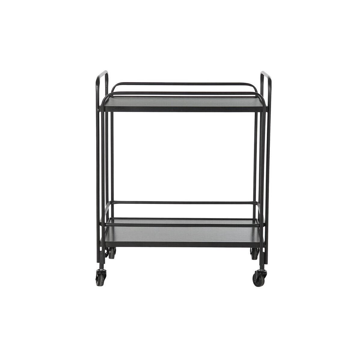 Mueble Camarera DKD Home Decor Negro Metal Cristal 60,5 x 40,5 x 75,5 cm