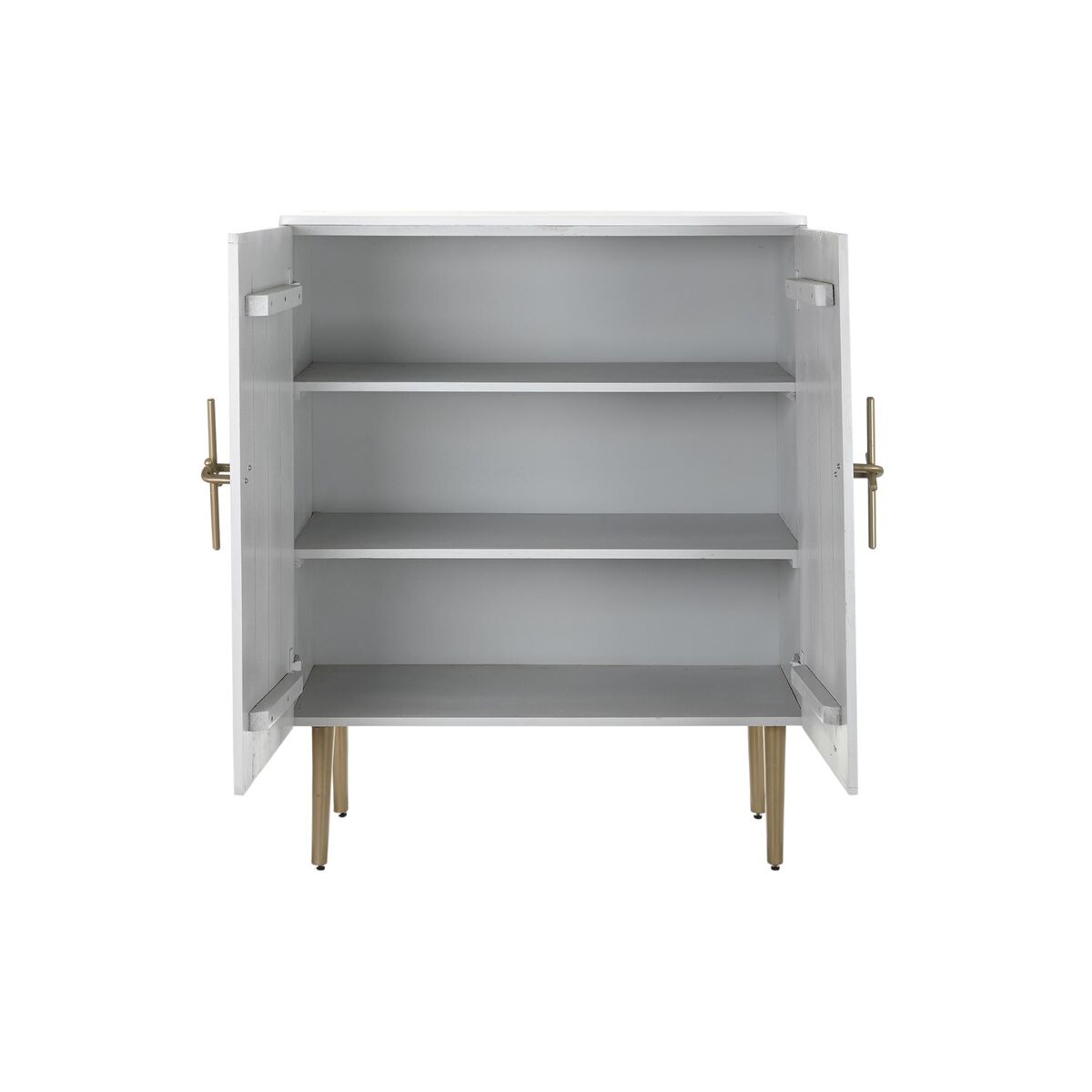 Armario DKD Home Decor Blanco Dorado Hierro Madera de mango 85 x 45 x 110 cm BAR