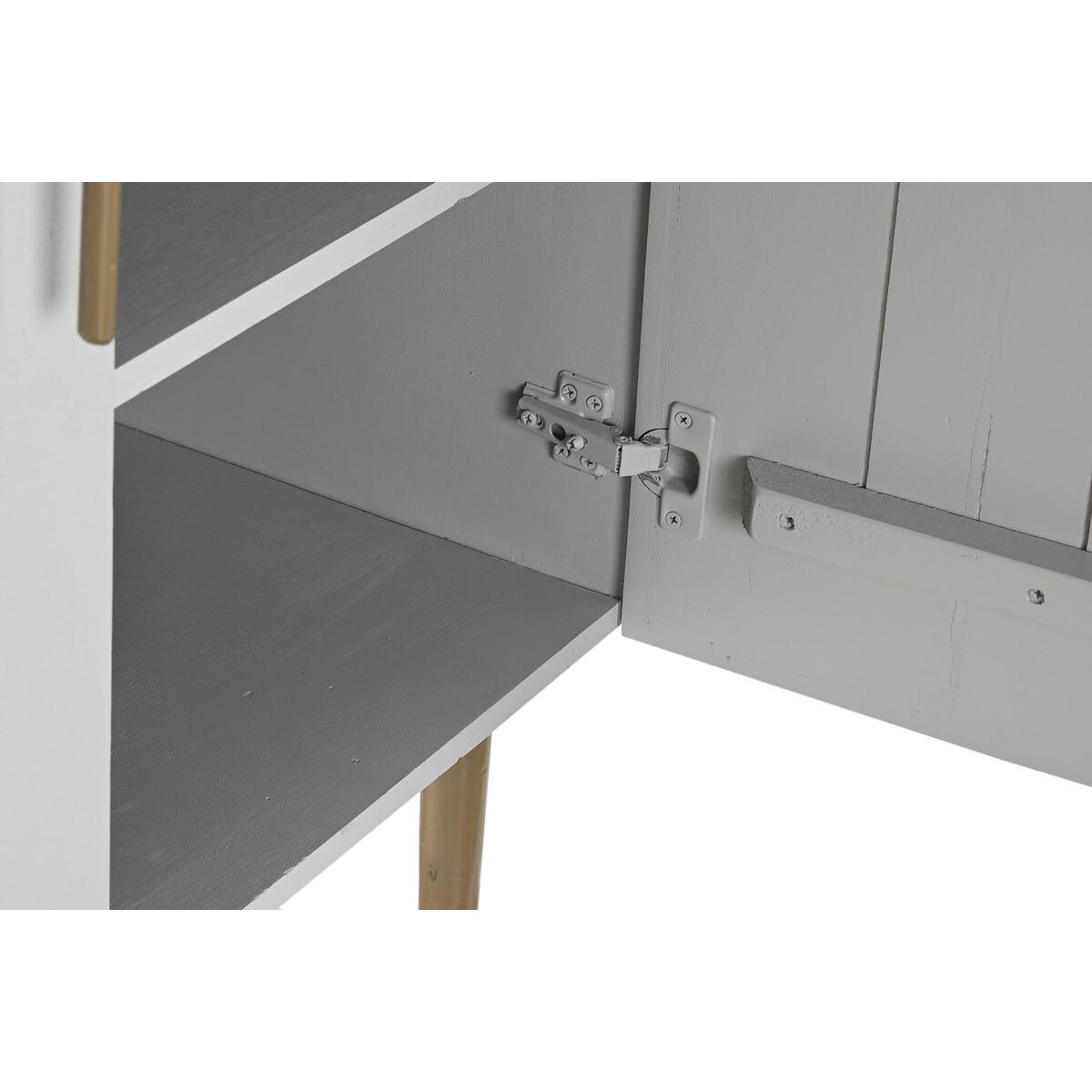 Armario DKD Home Decor Blanco Dorado Hierro Madera de mango 85 x 45 x 110 cm BAR