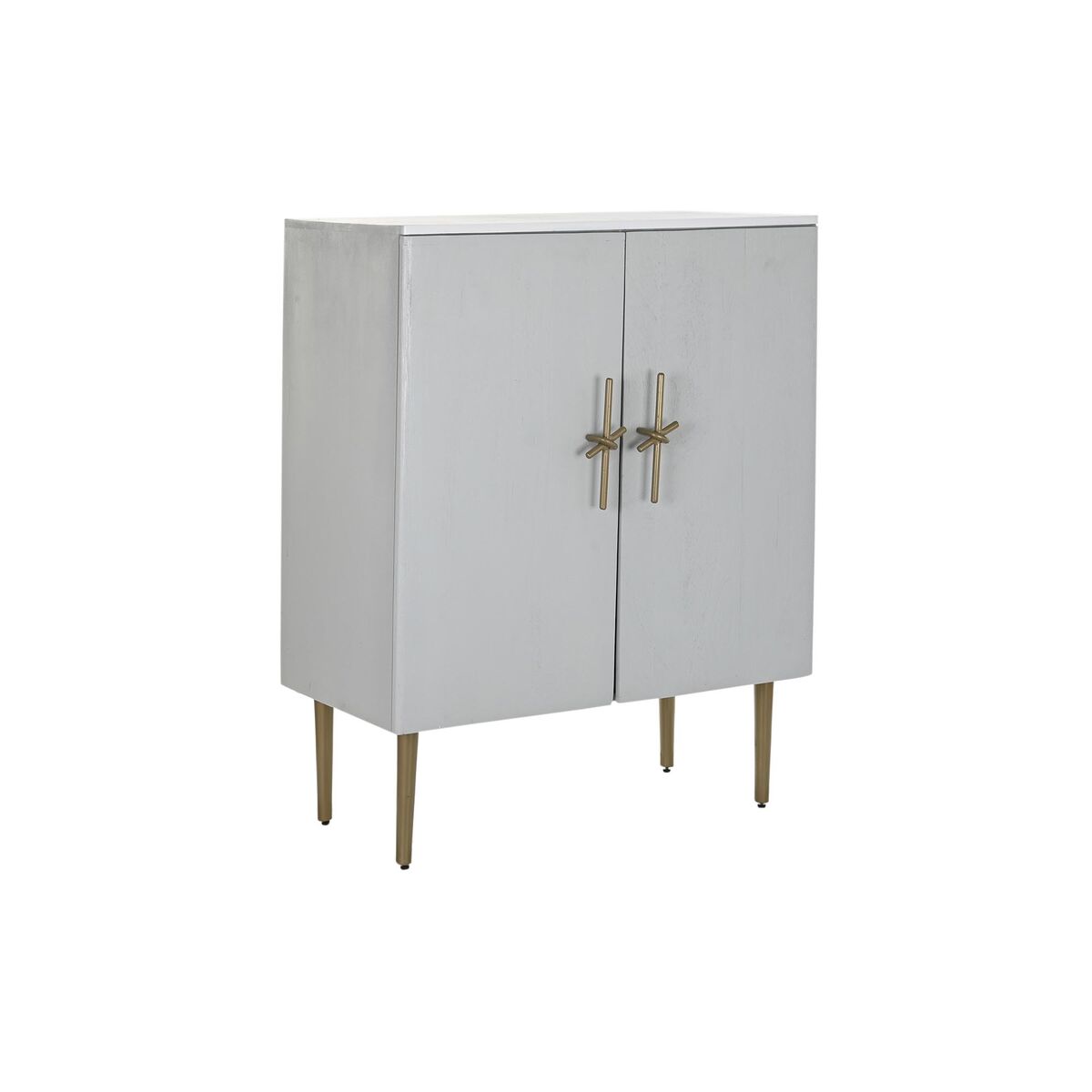 Armario DKD Home Decor Blanco Dorado Hierro Madera de mango 85 x 45 x 110 cm BAR