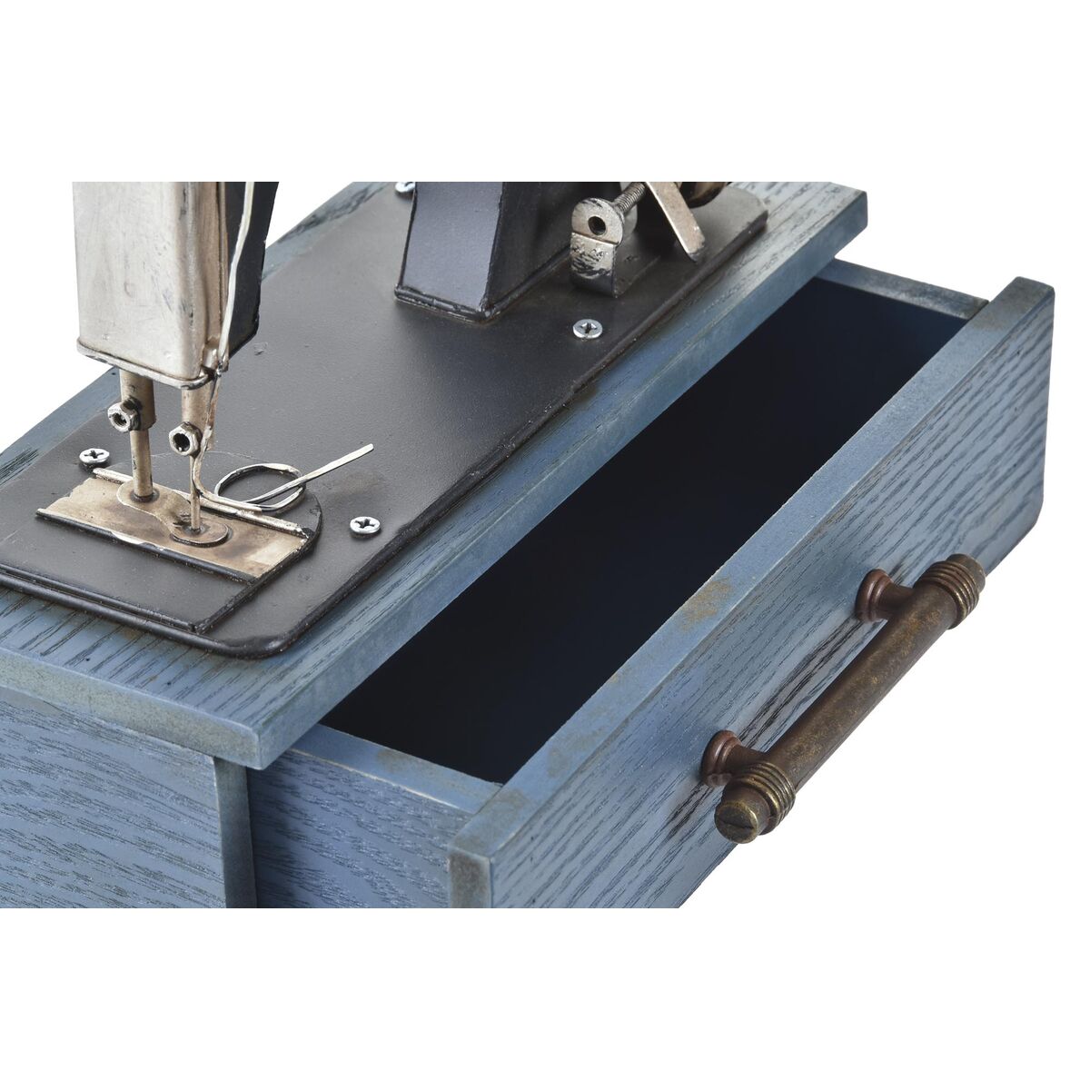 Figura Decorativa DKD Home Decor Metal Madera (23 x 12 x 23,5 cm) (2 Unidades)