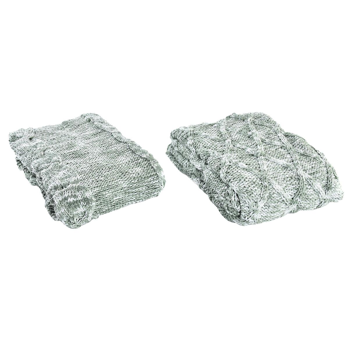 Cubrecamas DKD Home Decor Verde 150 x 125 x 1 cm (2 Unidades)