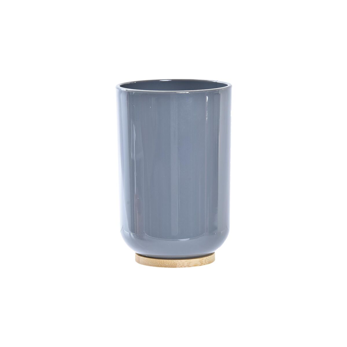 Set de Baño DKD Home Decor Natural Gris Naranja Coral Aluminio Bambú PS Moderno (9 x 7 x 16 cm) (2 Unidades) (7 x 7 x 16 cm)