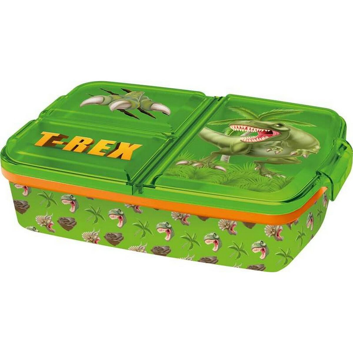 Fiambrera con Compartimento para Cubiertos Stor Dinosaur (6,7 x 16,5 x 19,5 cm)